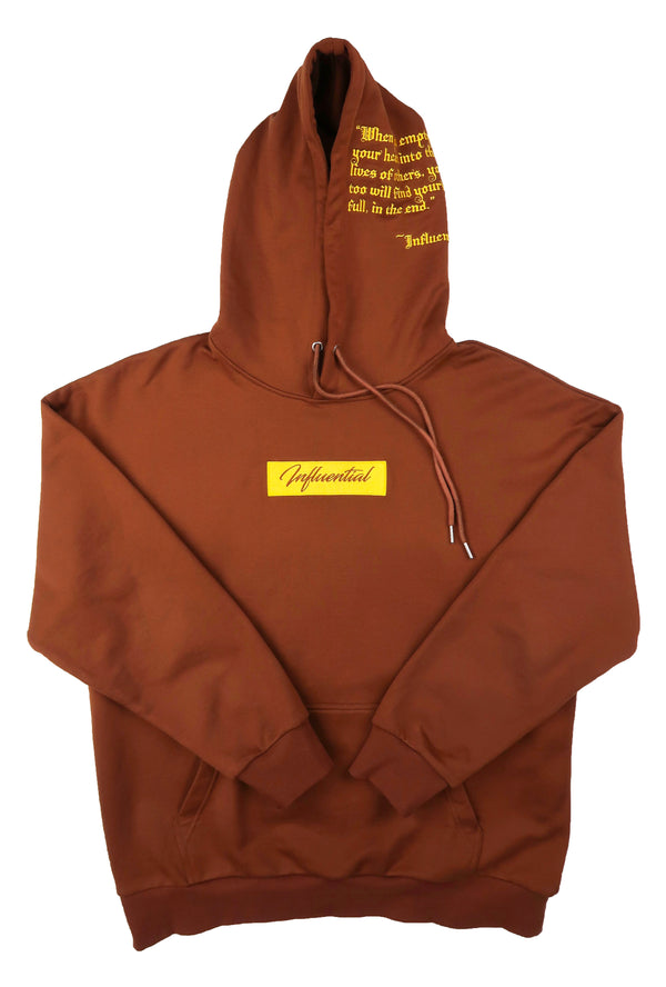 INFLUENCE Hoodie (Chocolate/Yellow)