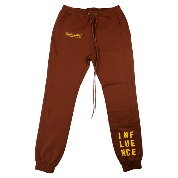 INFLUENCE Sweats (Chocolate/Yellow)